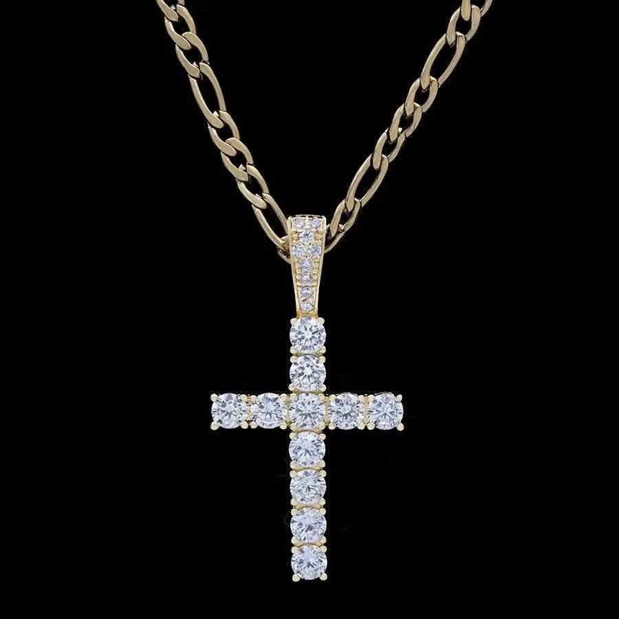 18k Vermeil Diamond Cross