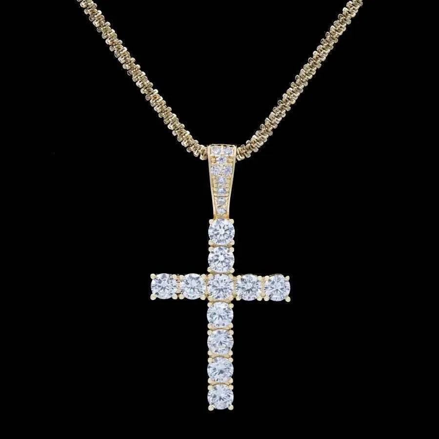 18k Vermeil Diamond Cross