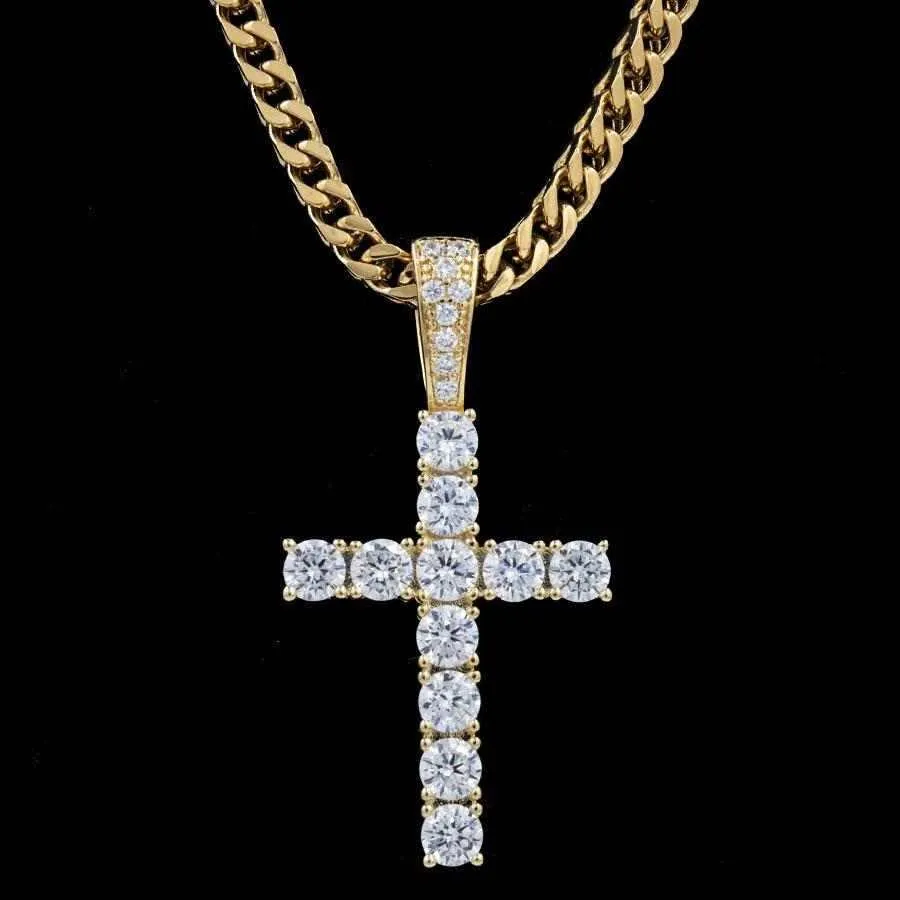 18k Vermeil Diamond Cross