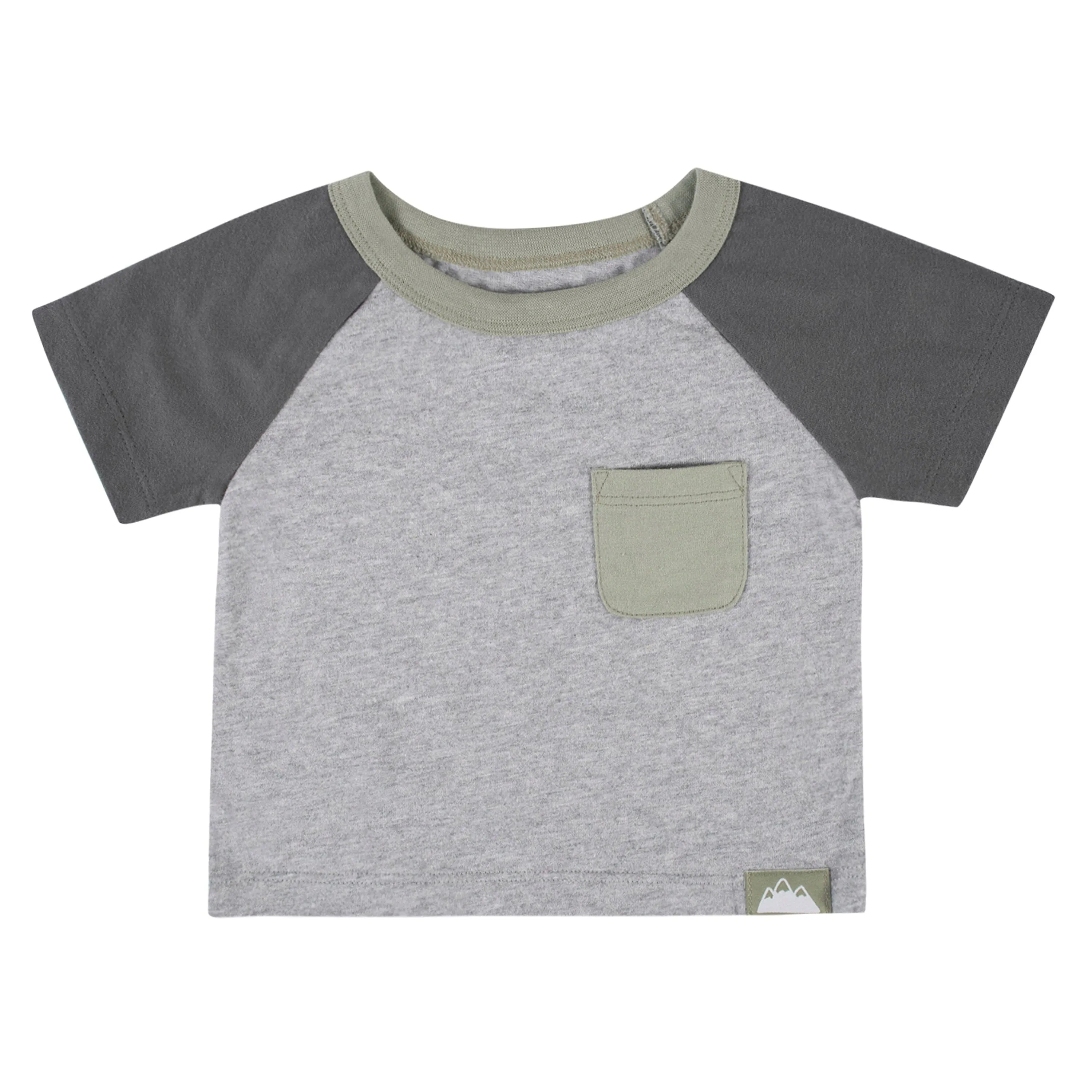 2-Piece Baby Boys Grey Charcoal Top & Shorts Set