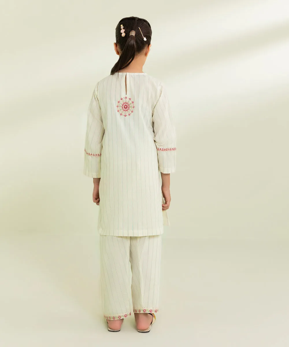 2 Piece - Embroidered Multi Neps Suit