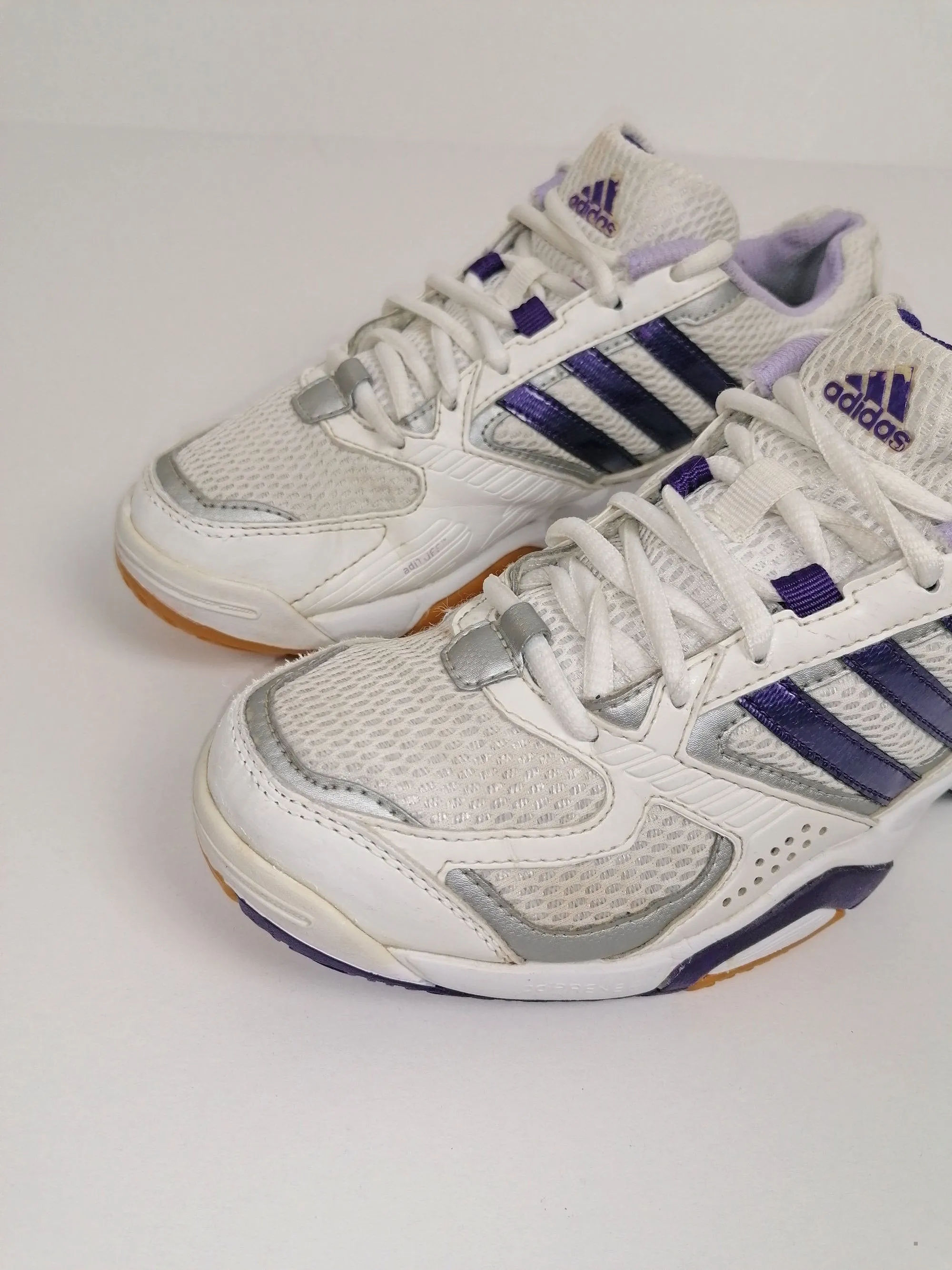 2011 ADIDAS Adituff Sneakers White Silver Purple - size UK 5/ EU 38/ 23.5 cm