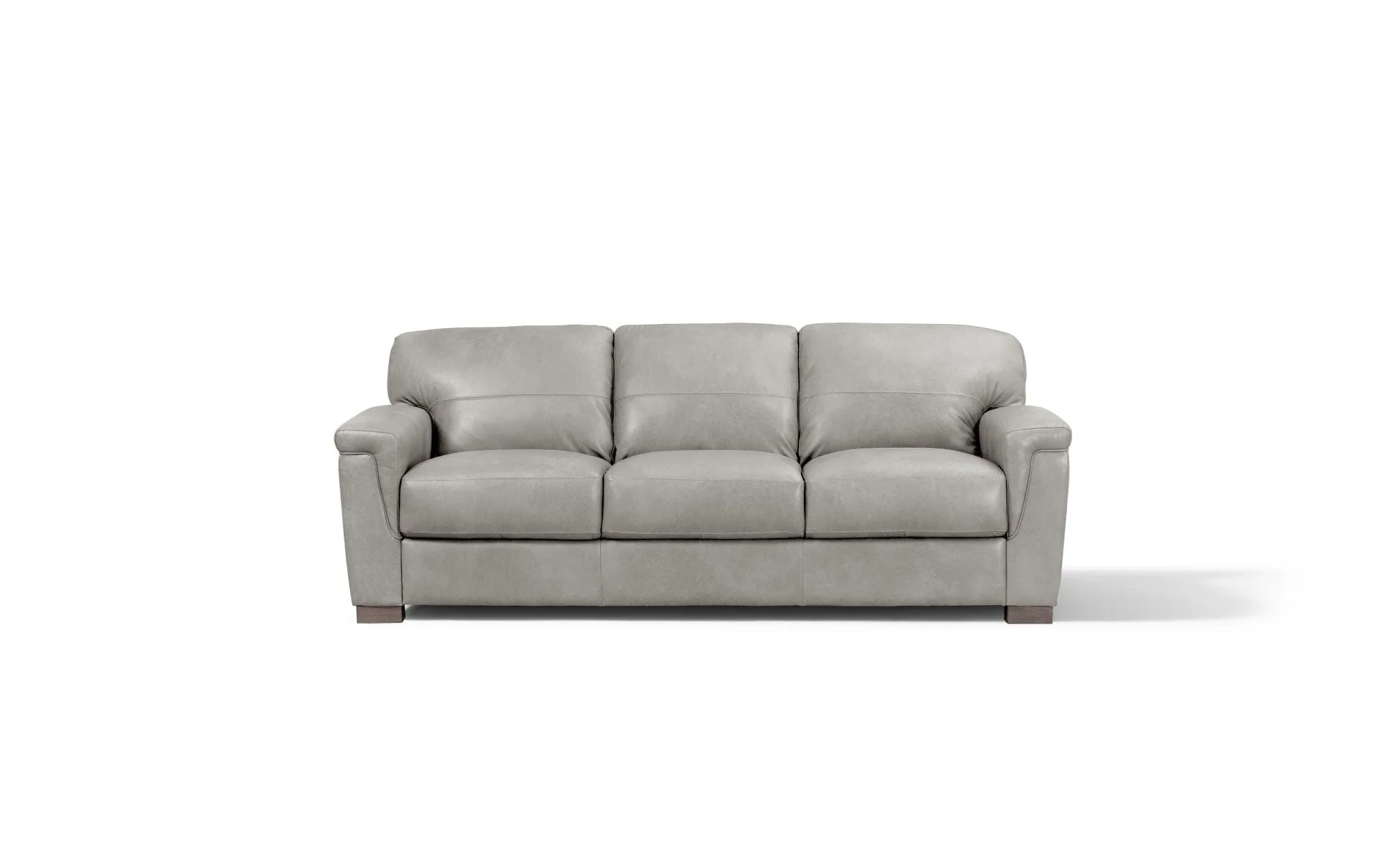 91 Gray Leather And Black Sofa