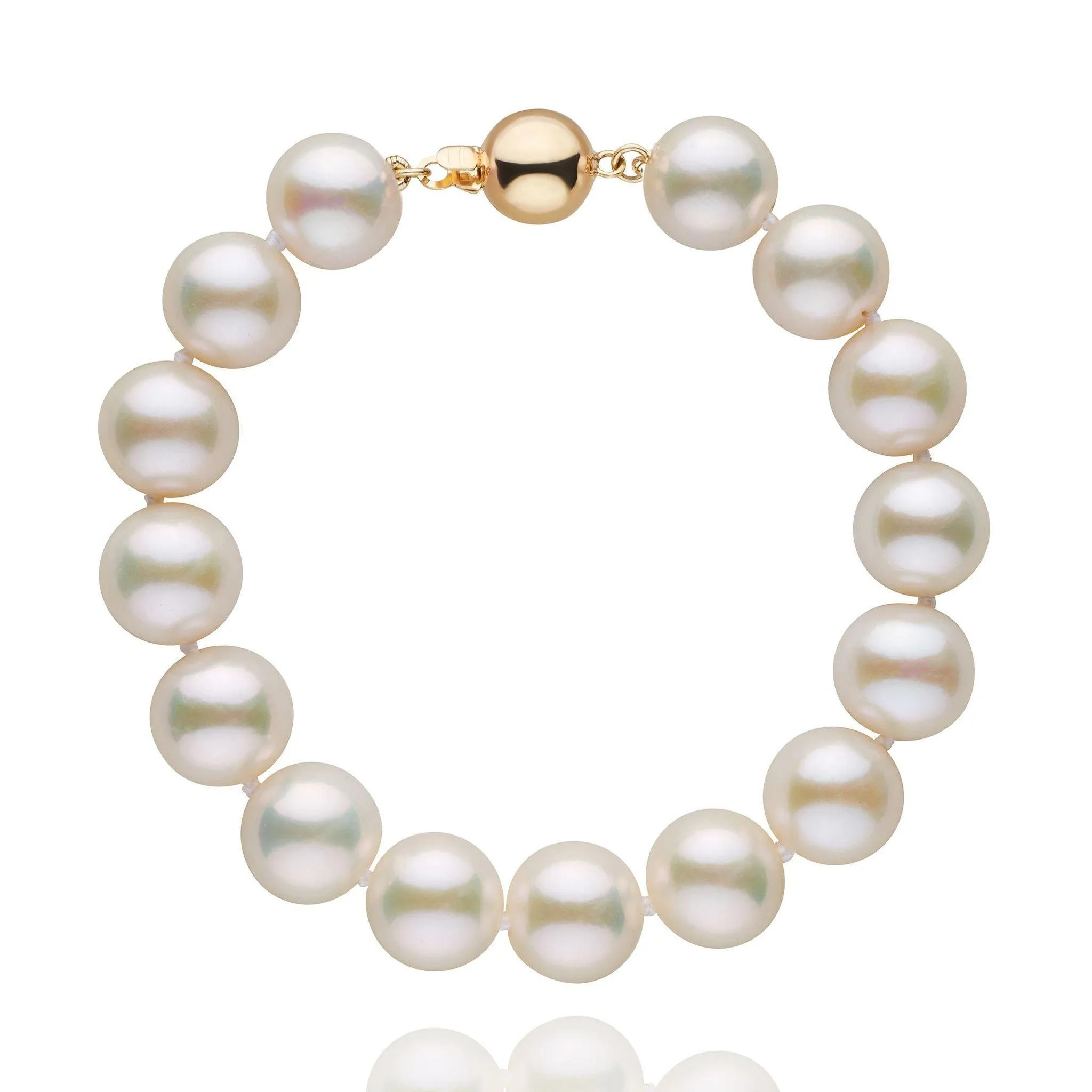 9.5-10.5 mm White Freshwater AAA Pearl Bracelet