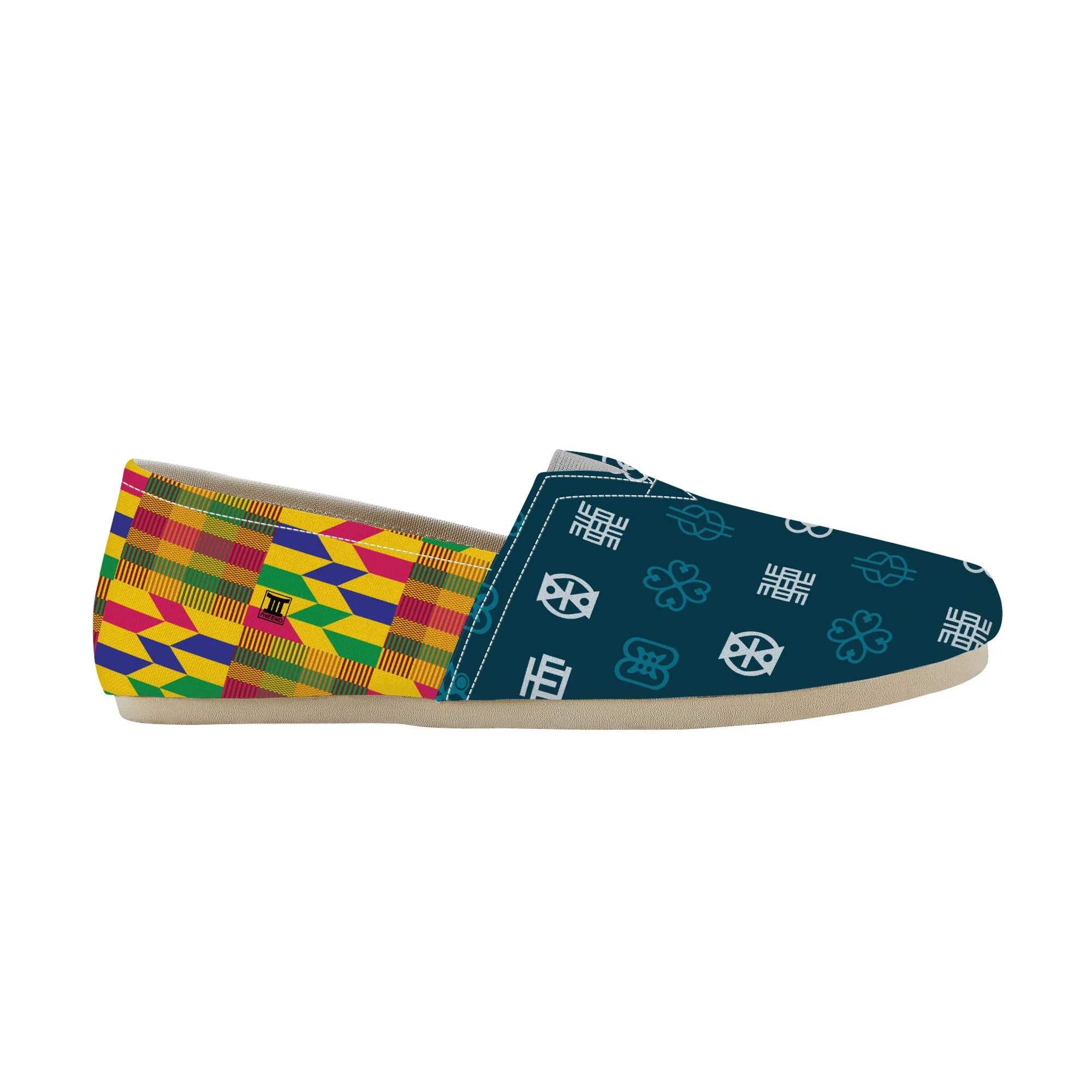 Adinkra Bibire-Kente Slip-on Canvas