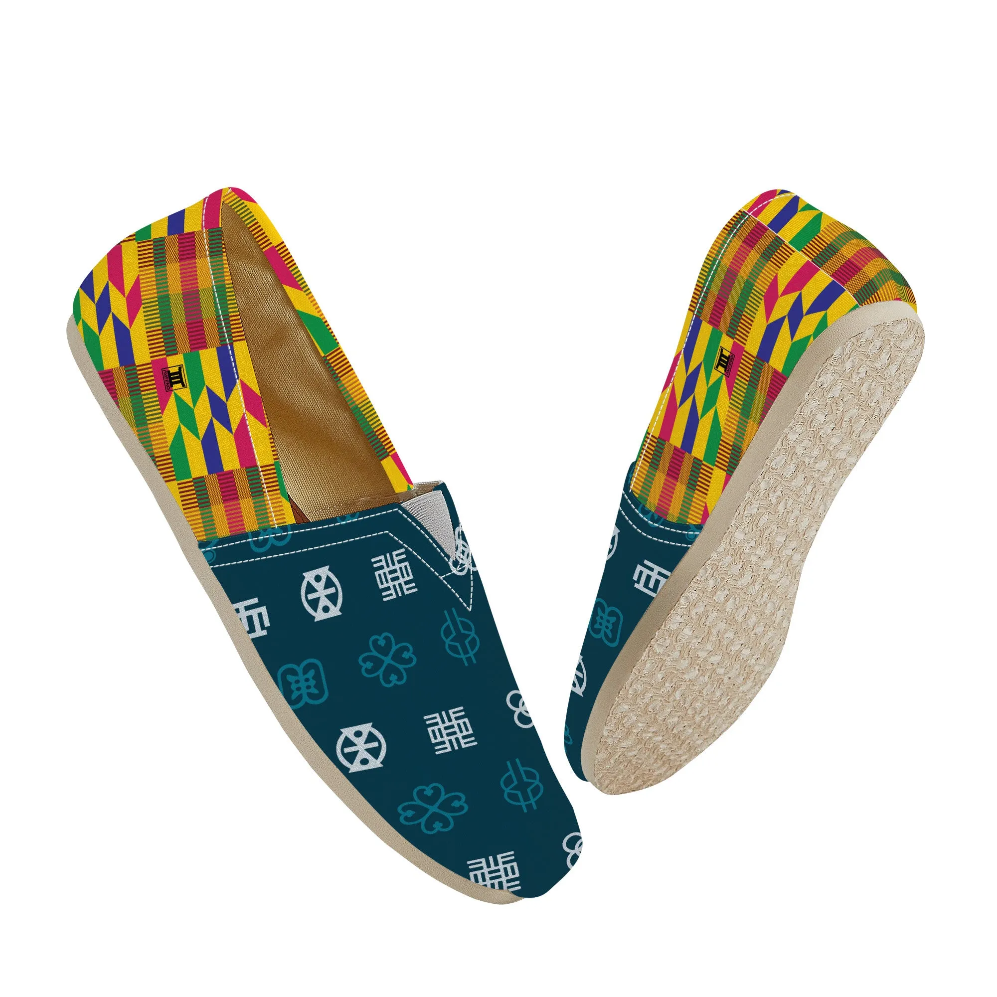 Adinkra Bibire-Kente Slip-on Canvas