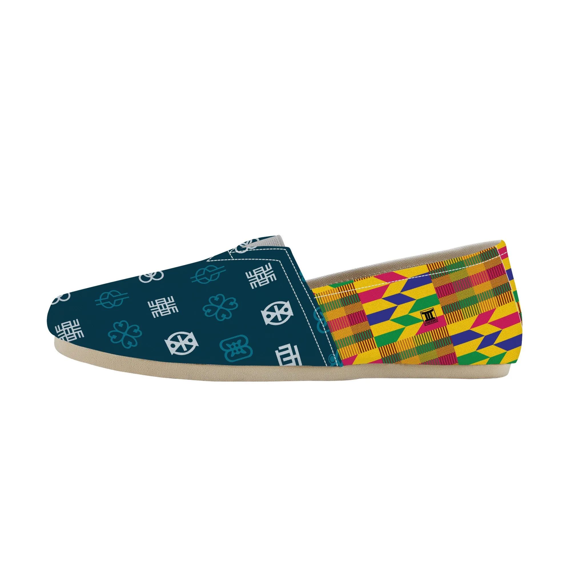 Adinkra Bibire-Kente Slip-on Canvas