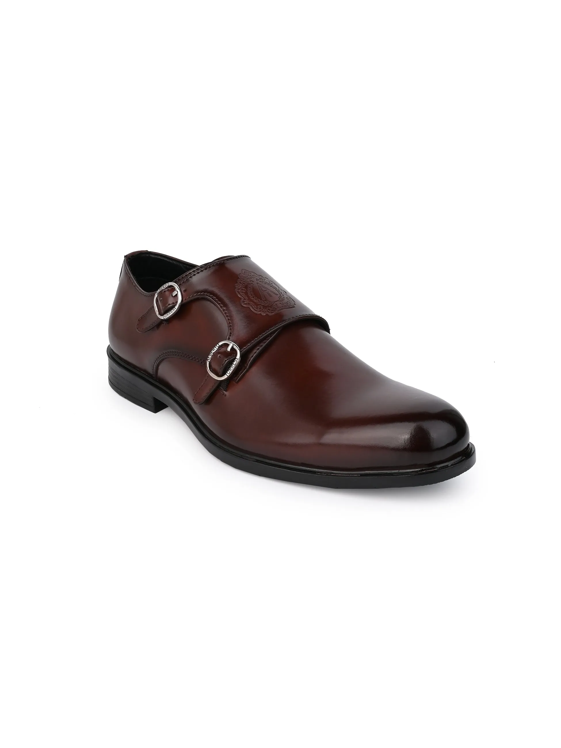 Alberto Torresi Men's Toro Brown Double Monk Straps