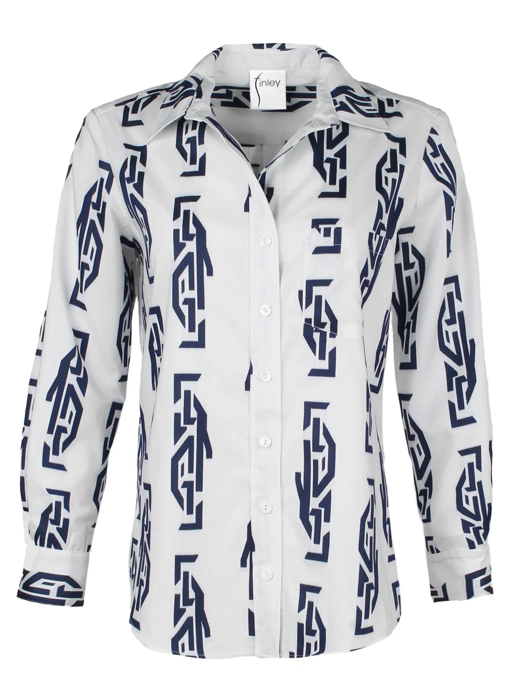 Alex Shirt Greek Key Jacquard