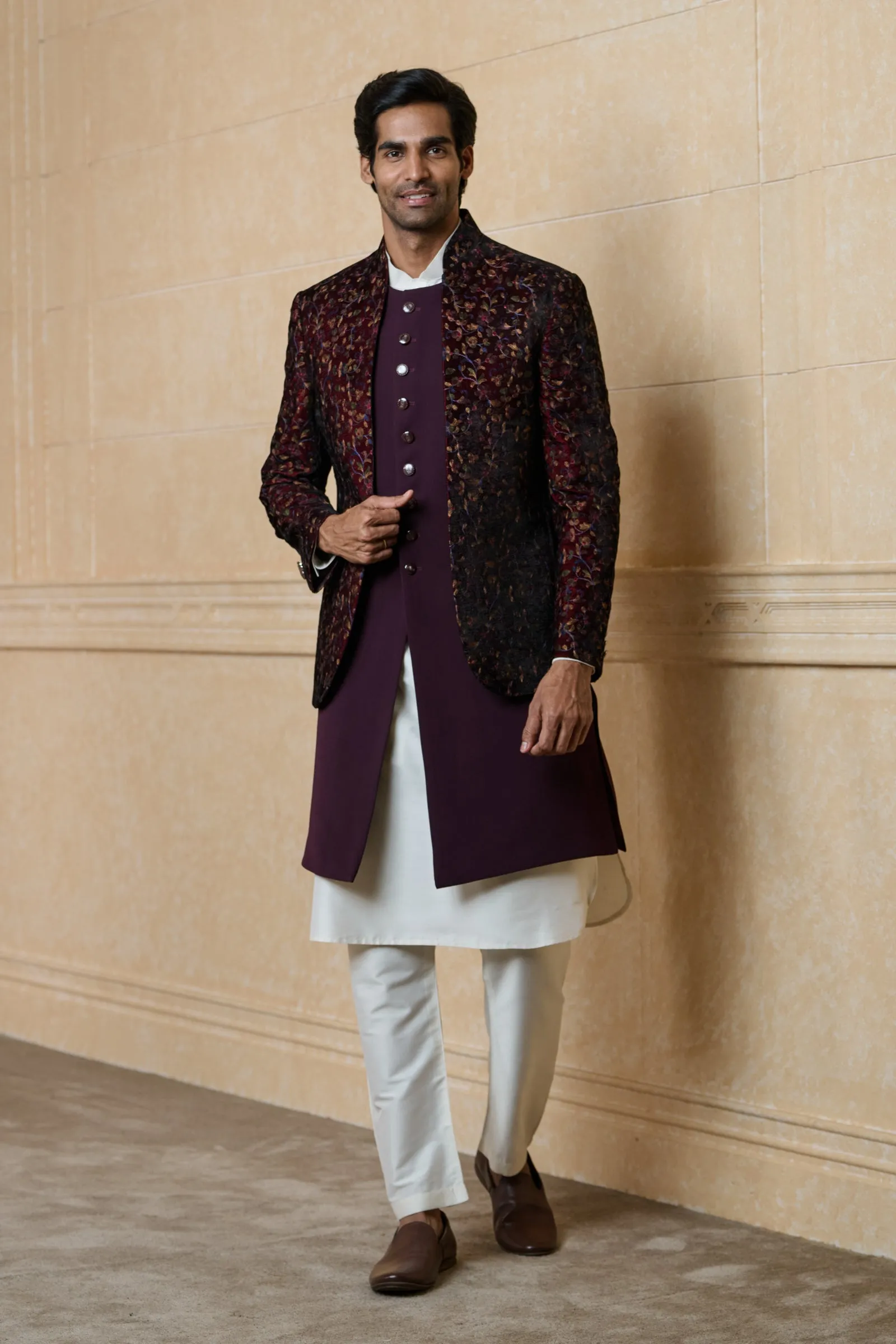 All Over Embroidered Indo-Western