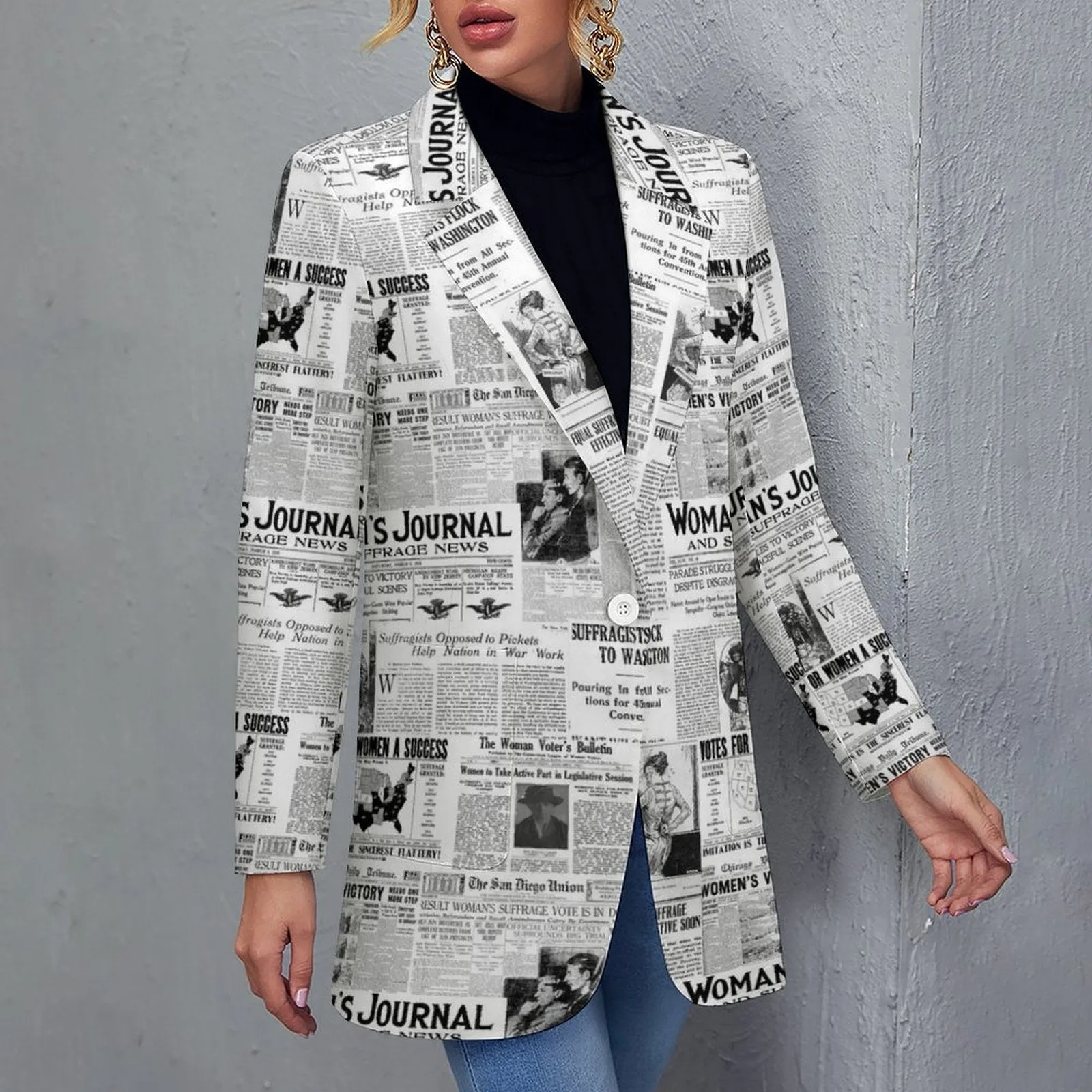 All Over Print Women's Blazer Women's casual suit