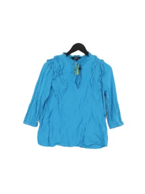 & Other Stories Women's Blouse UK 10 Blue 100% Cotton