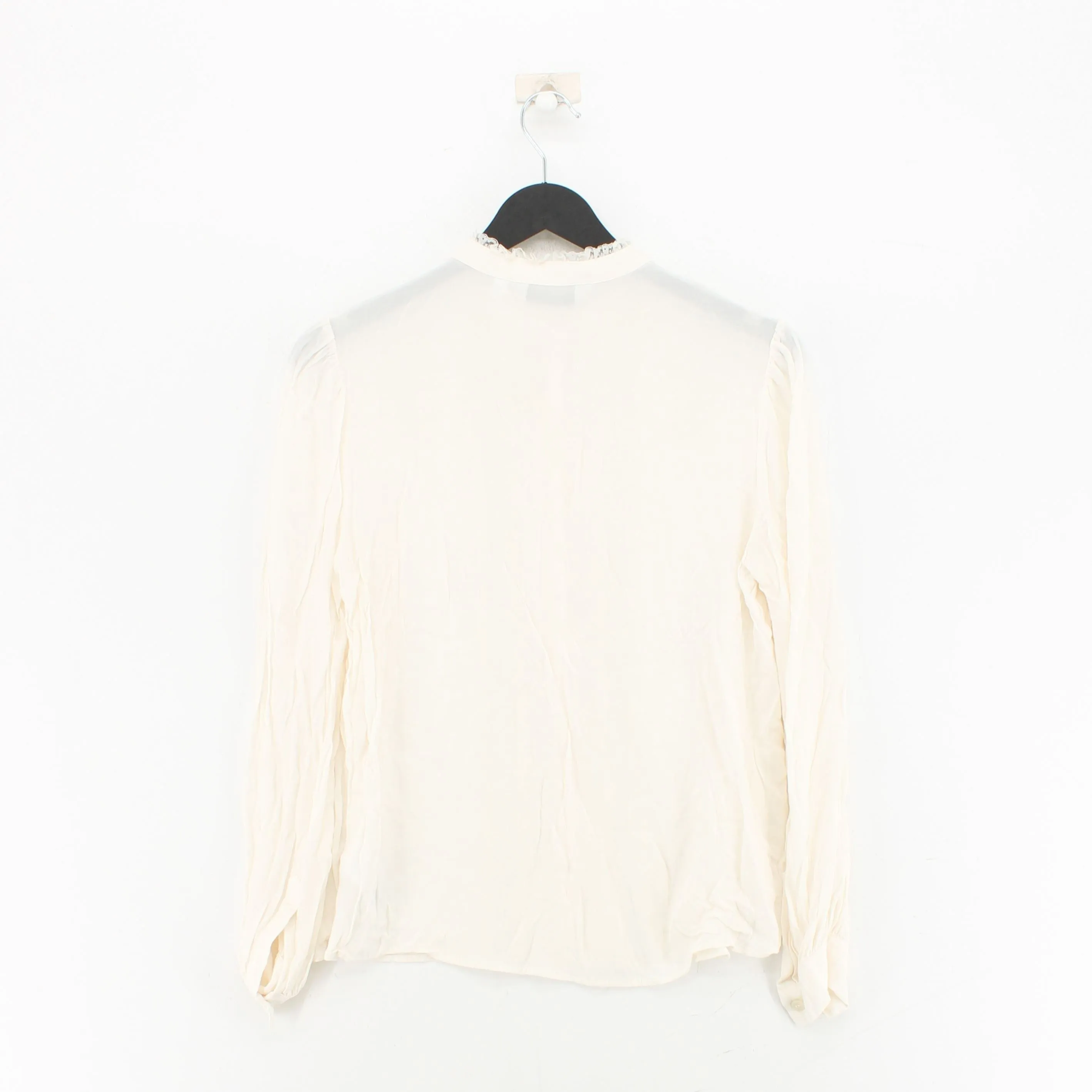 & Other Stories Women's Blouse UK 10 Cream Viscose with Polyamide