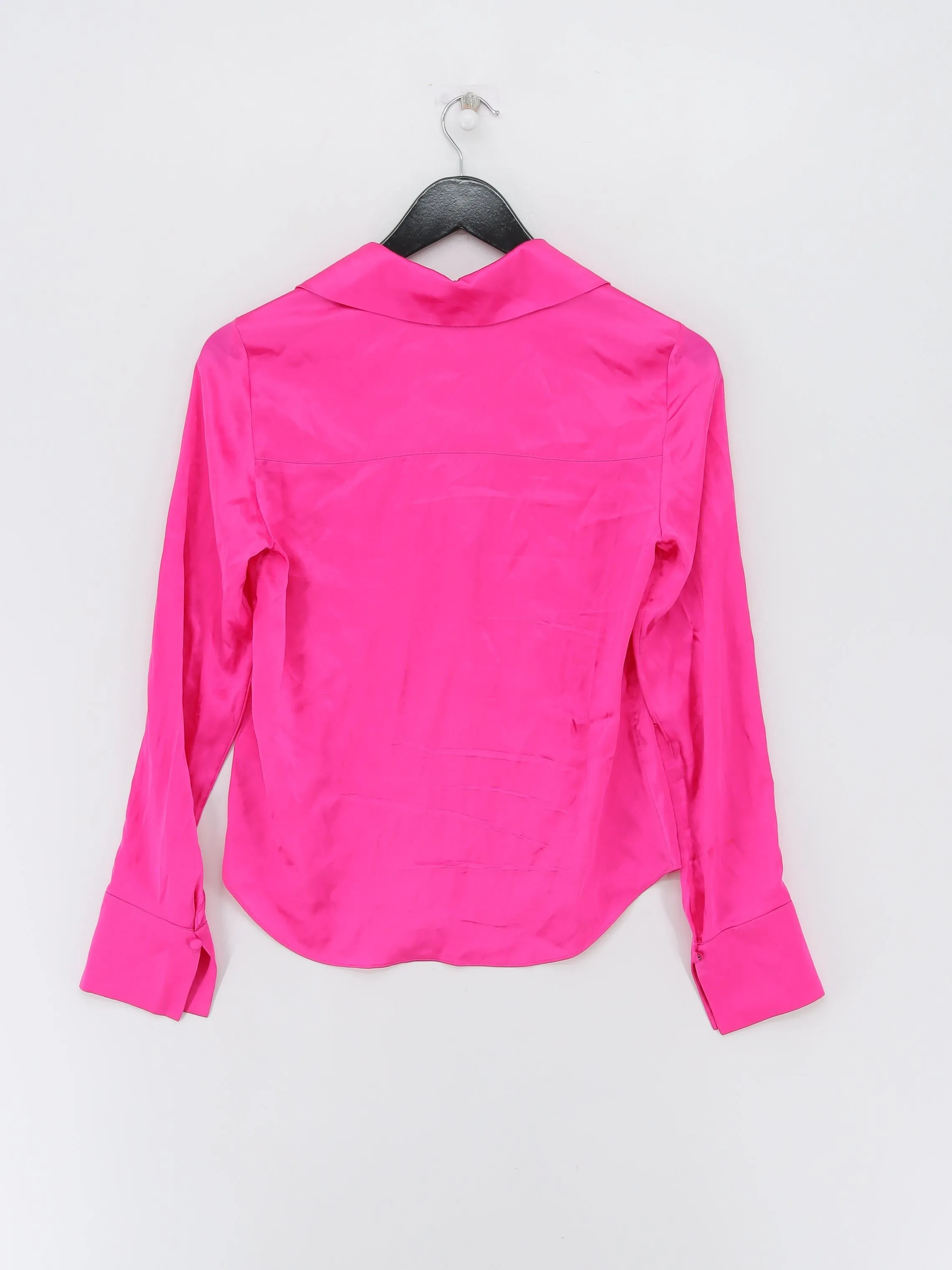 & Other Stories Women's Blouse UK 6 Pink Silk with Elastane