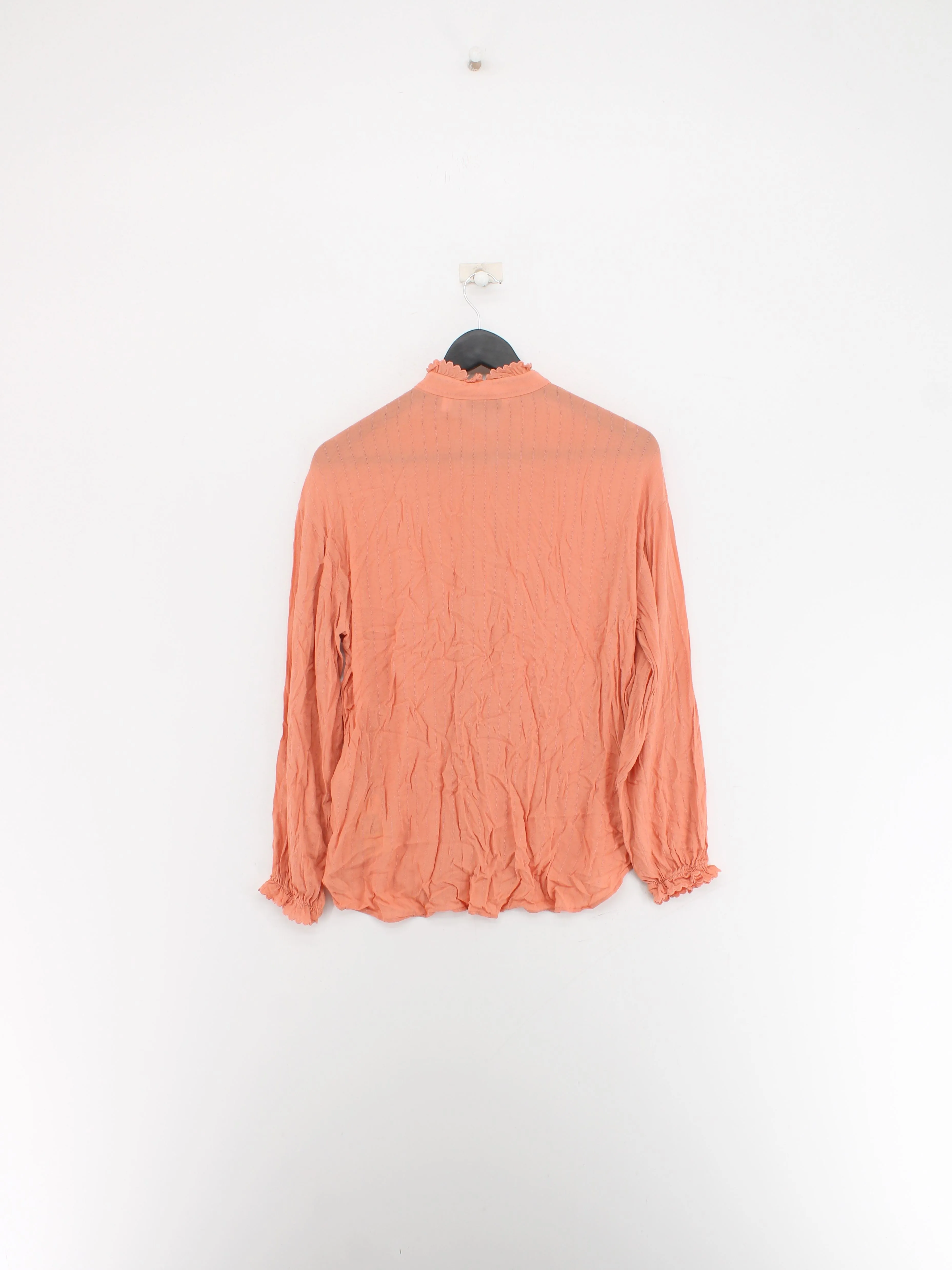 & Other Stories Women's Blouse UK 6 Pink Viscose with Other, Wool