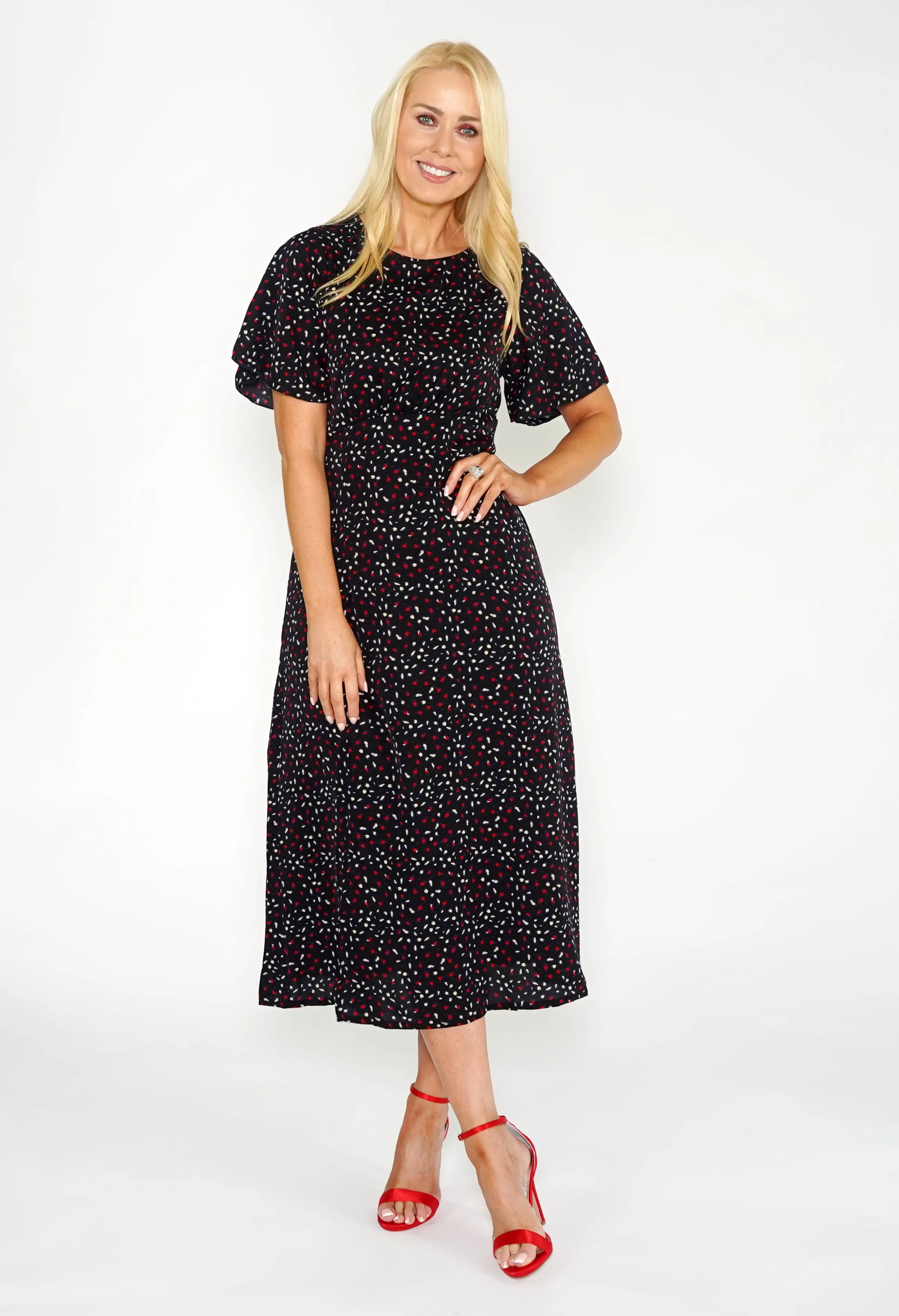 Animal Spot Midi Dress