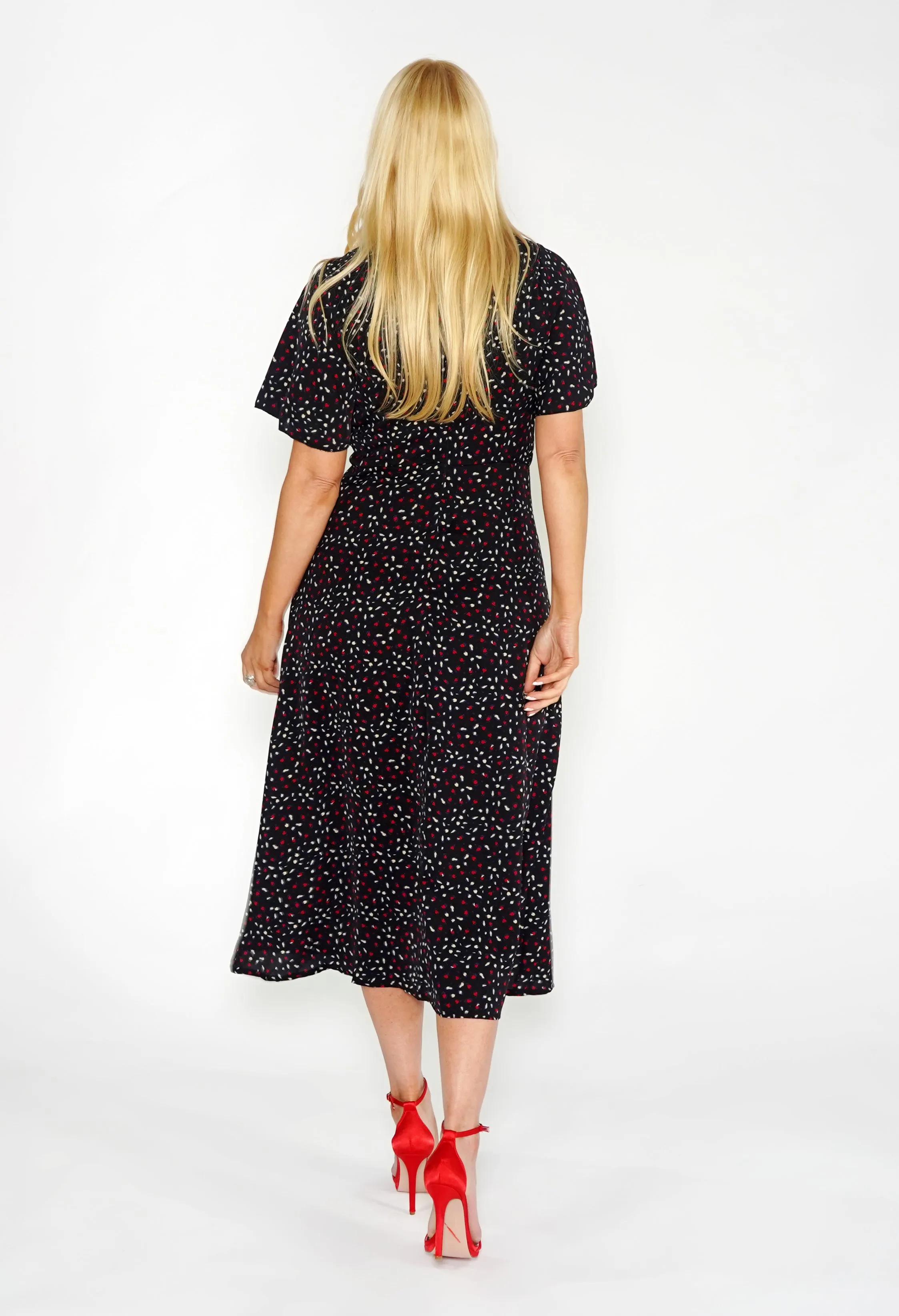 Animal Spot Midi Dress