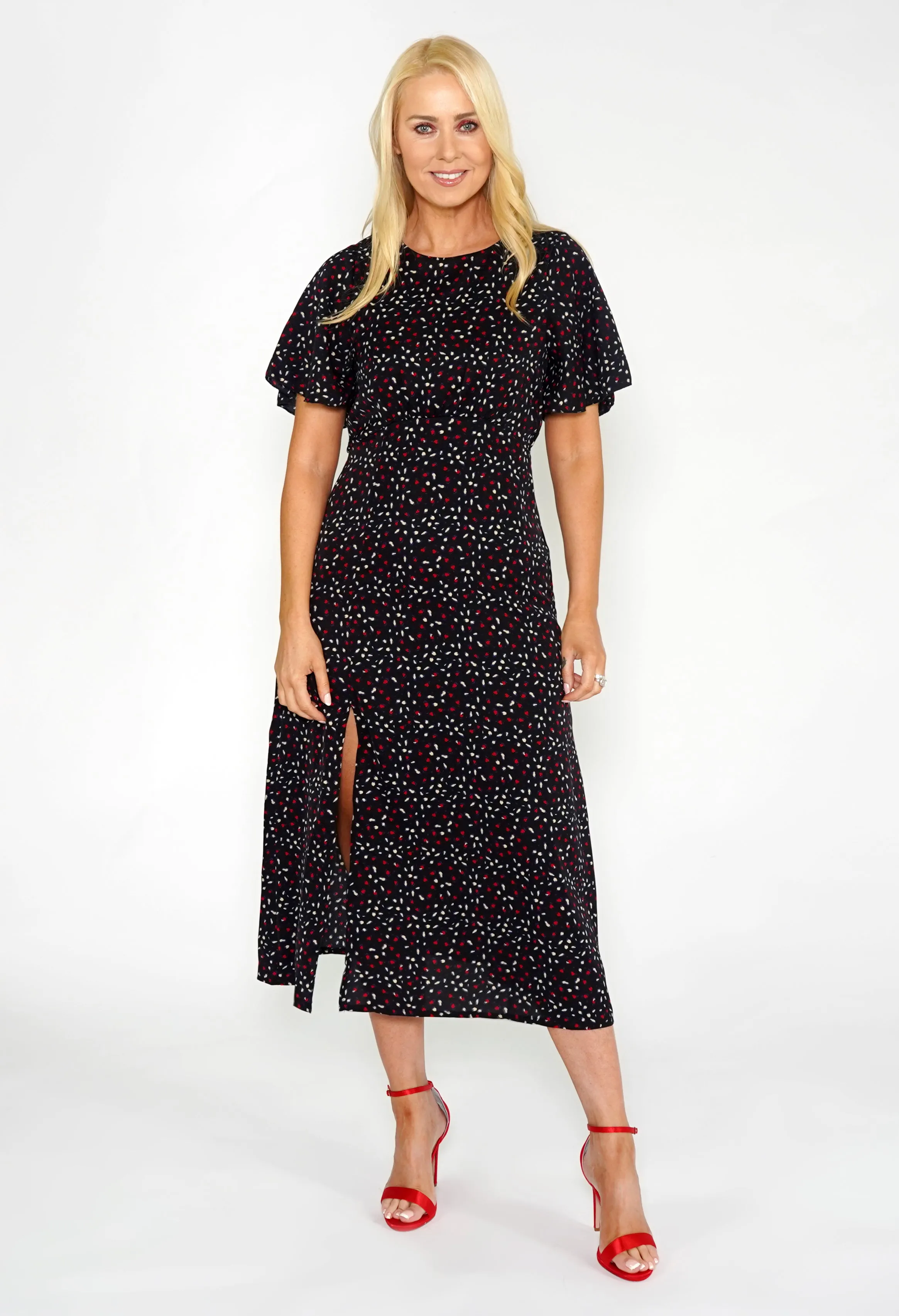 Animal Spot Midi Dress