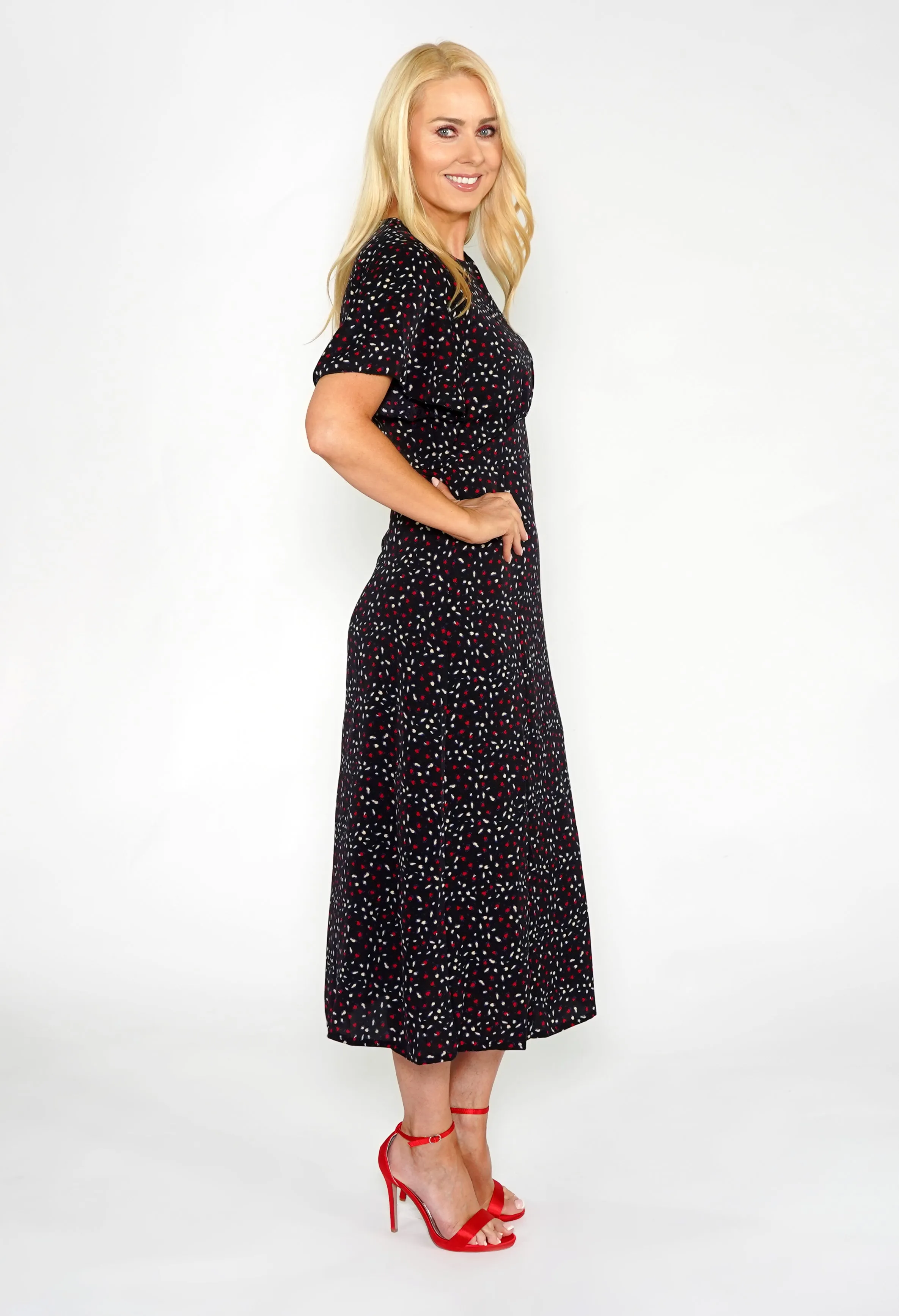 Animal Spot Midi Dress