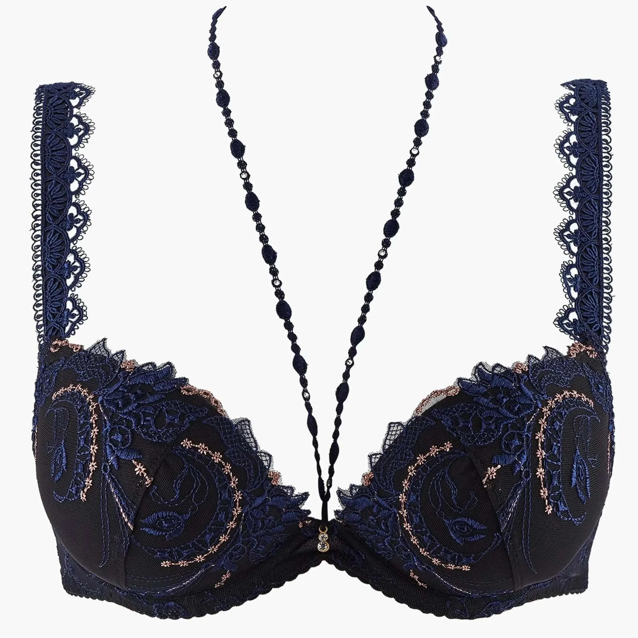 Aubade Amour Precieux Moulded Push Up Bra in Cosmic Blue UDN08