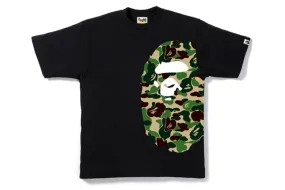 BAPE ABC SIDE BIG APE HEAD TEE BLACK / GREEN