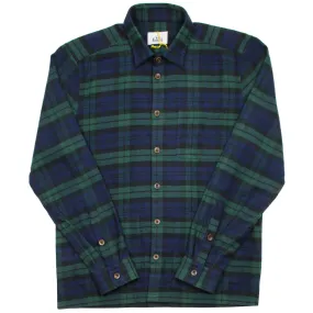 BD Baggies - Blouse Shirt - Flannel Check Navy & Green