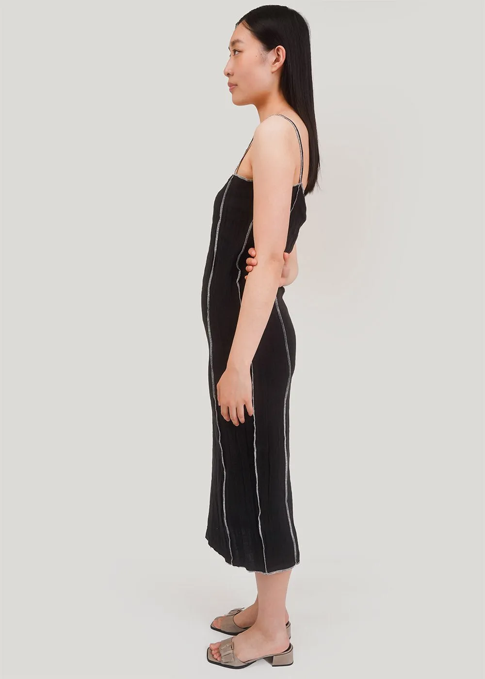 Black Shok Slip Dress