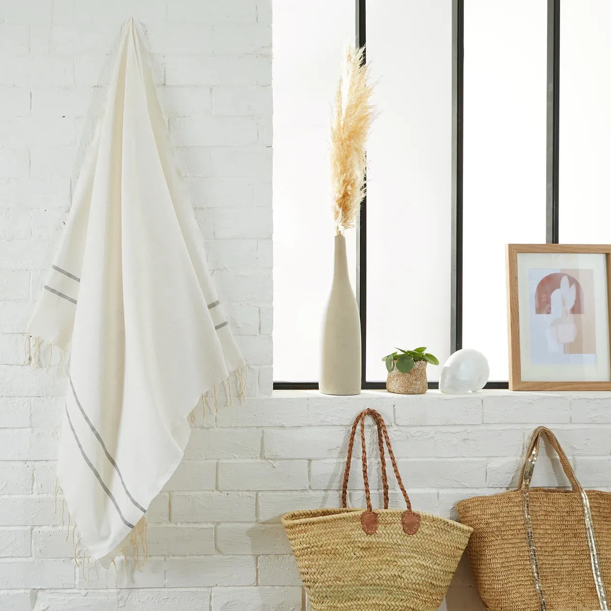 Blanc Herringbone Fouta