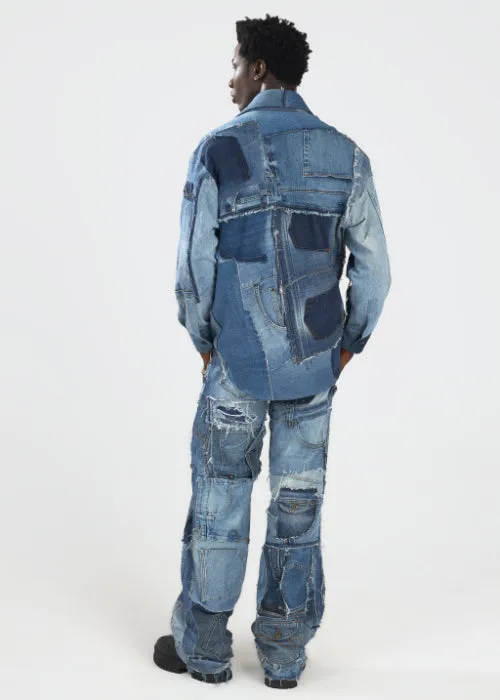 Boyedoe Odeneho II Men's Patchwork Upcycled Denim Set