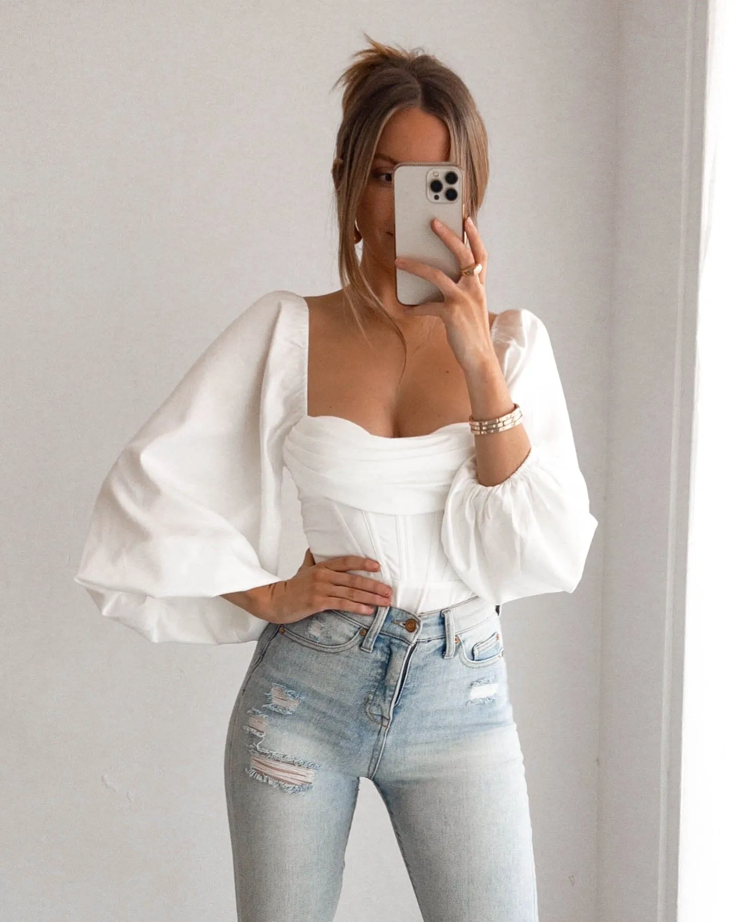 Brielle Bodysuit-White