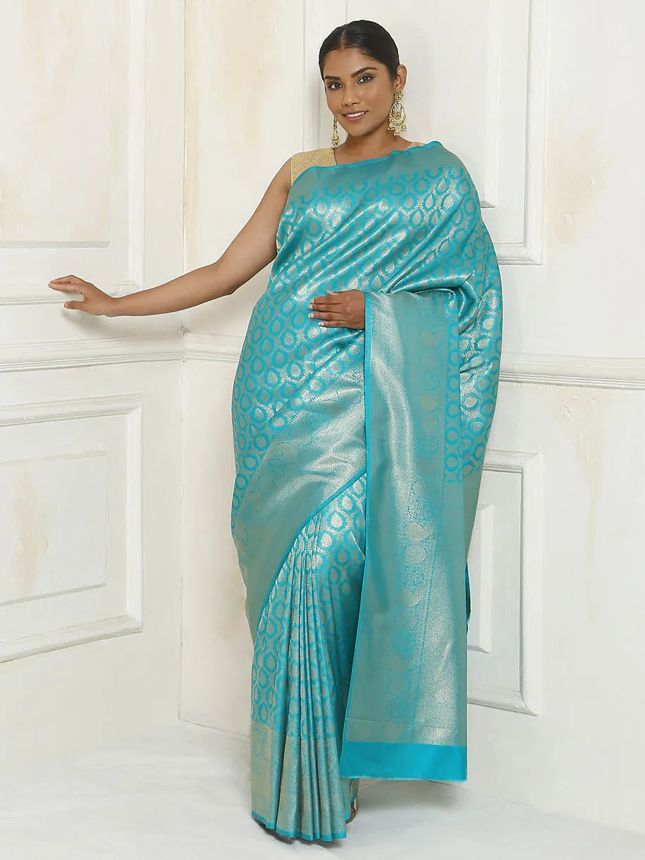 Brocade Zari Jaal Handloom Woven Saree