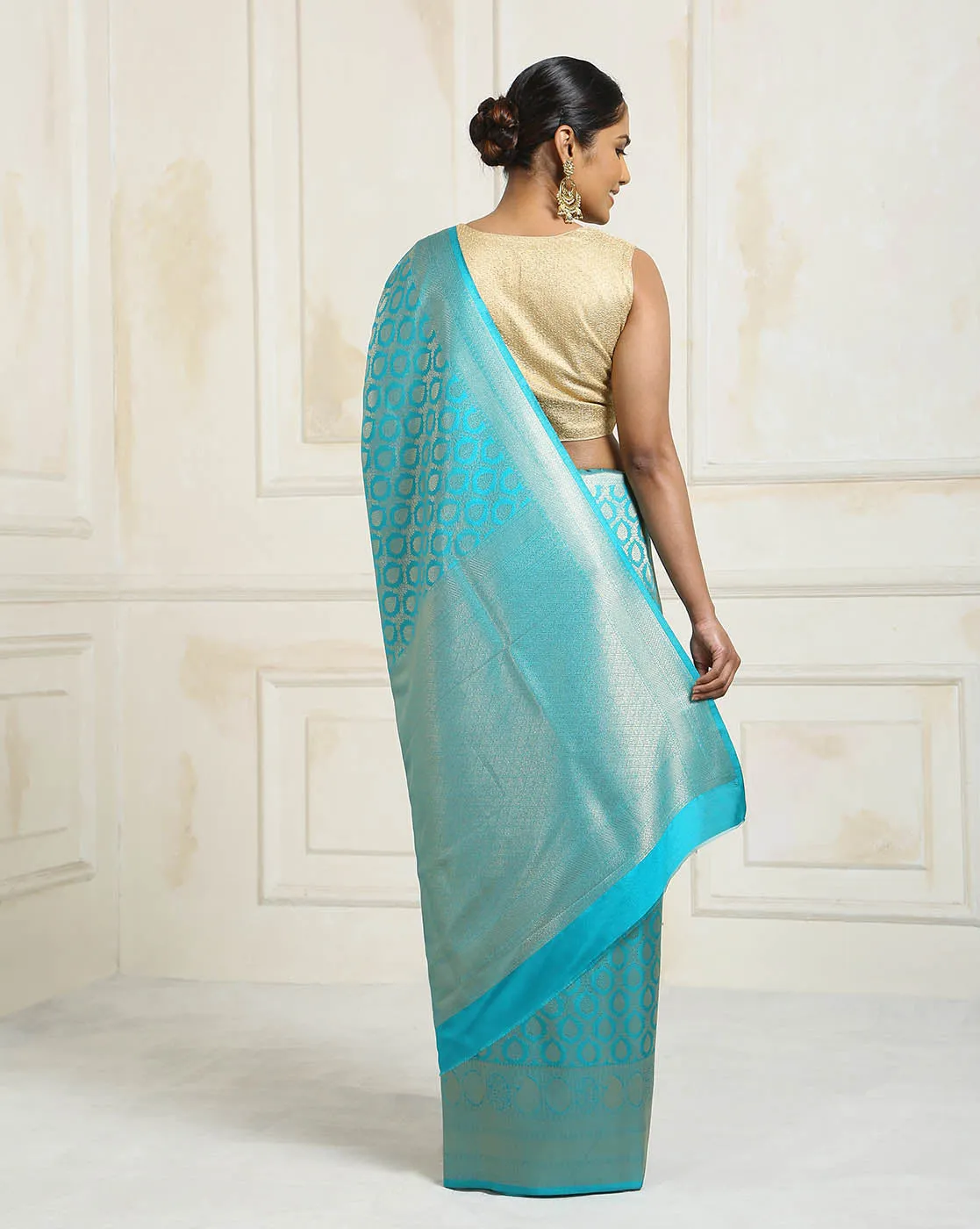 Brocade Zari Jaal Handloom Woven Saree