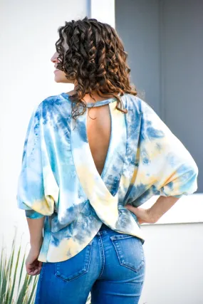 Called Me Higher Tie Dye Open Back Sweater