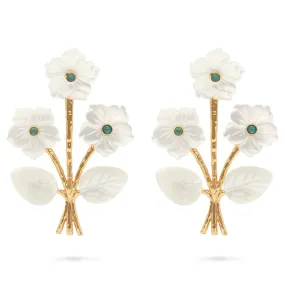 Capucine de Wulf Mermaid Garden Bouquet Post Earrings - MOP/Ocean Jade