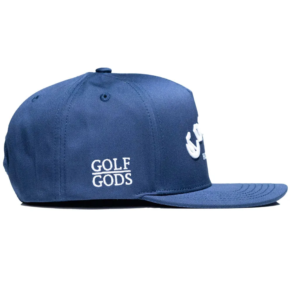 Cocaine & Hookers Navy Blue SnapBack Golf Hat with Flat Brim