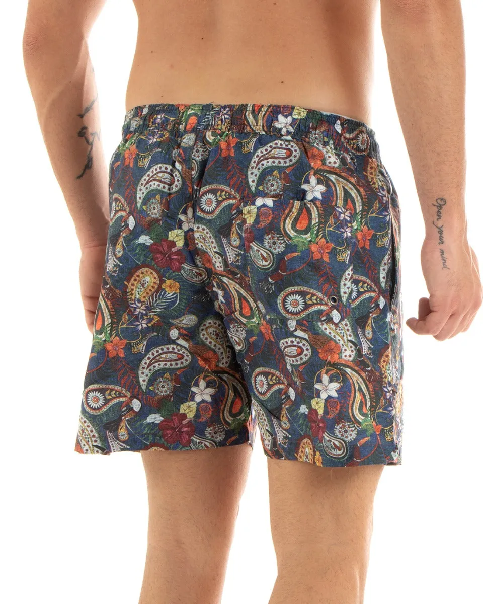 Costume Uomo Boxer Summer Fantasia Floreale Multicolore Casual GIOSAL-SU1203A