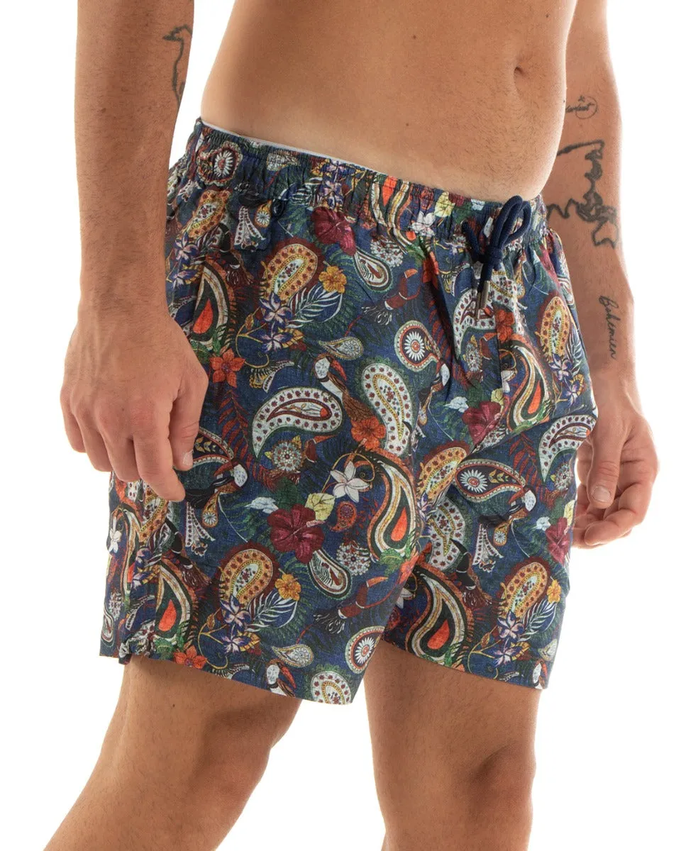 Costume Uomo Boxer Summer Fantasia Floreale Multicolore Casual GIOSAL-SU1203A