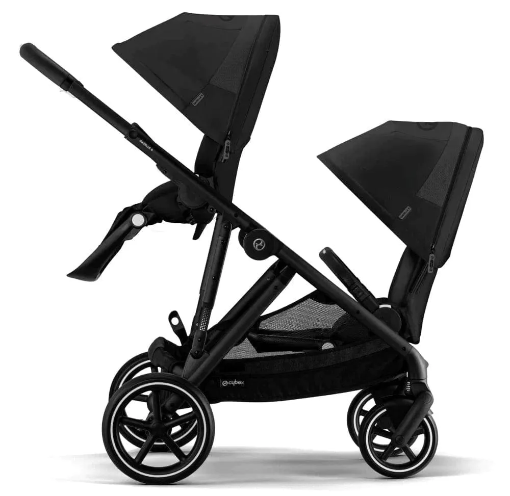 Cybex Gazelle S Twin Pushchair - Black / Moon Black