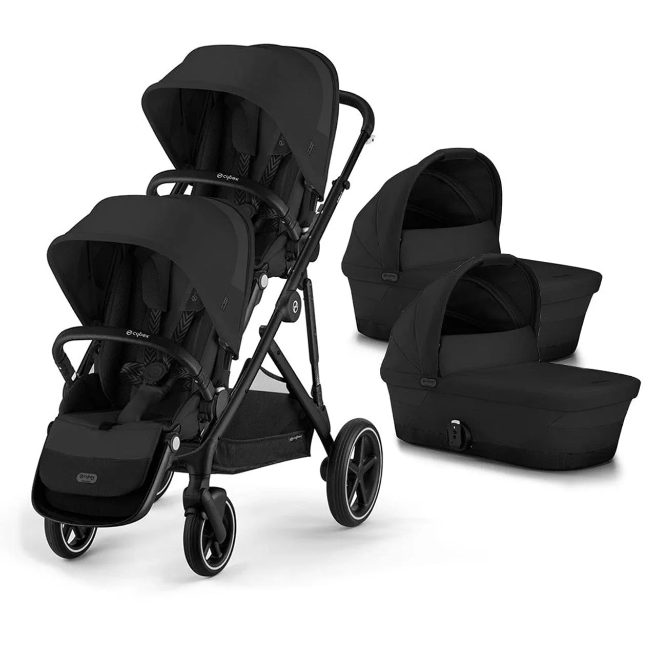 Cybex Gazelle S Twin Pushchair - Black / Moon Black