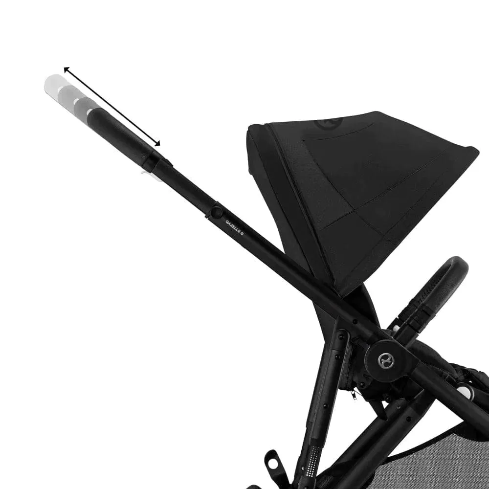 Cybex Gazelle S Twin Pushchair - Black / Moon Black