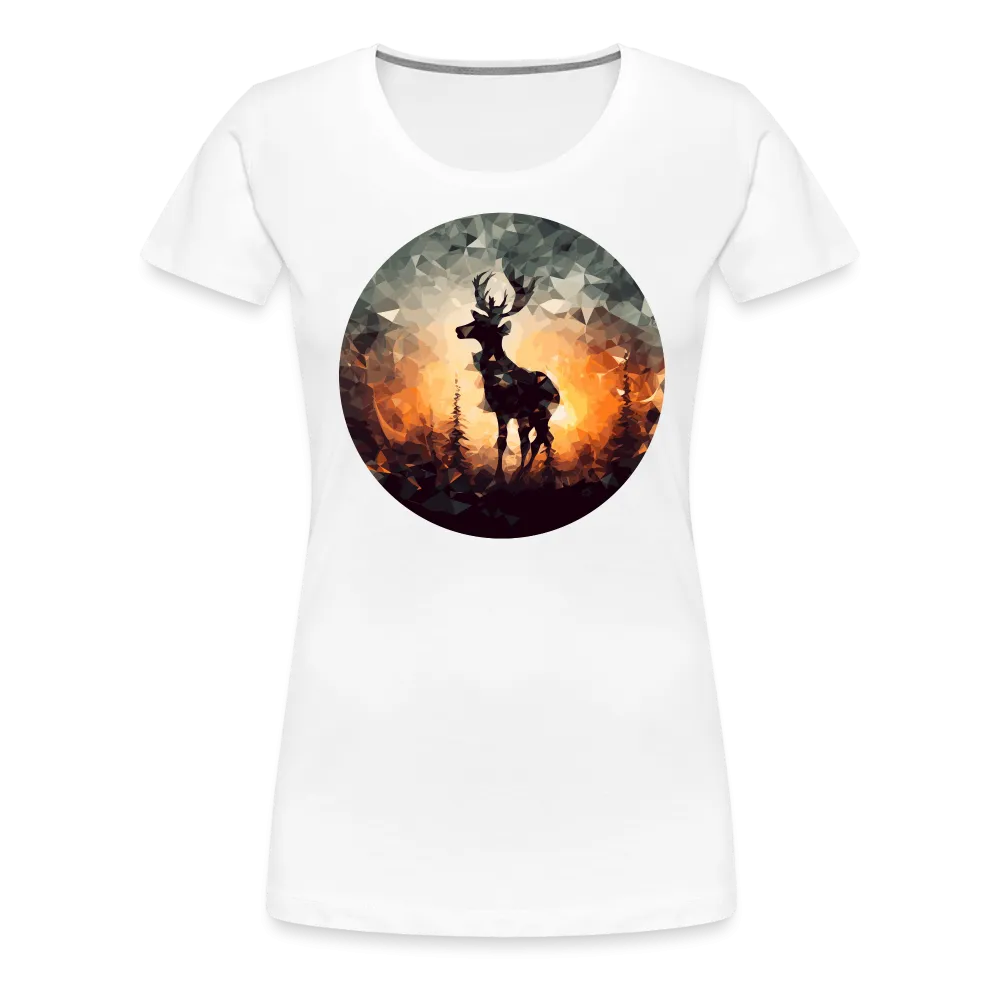 Damen T-Shirt mit Hirschmotiv "Polygon Hirsch"