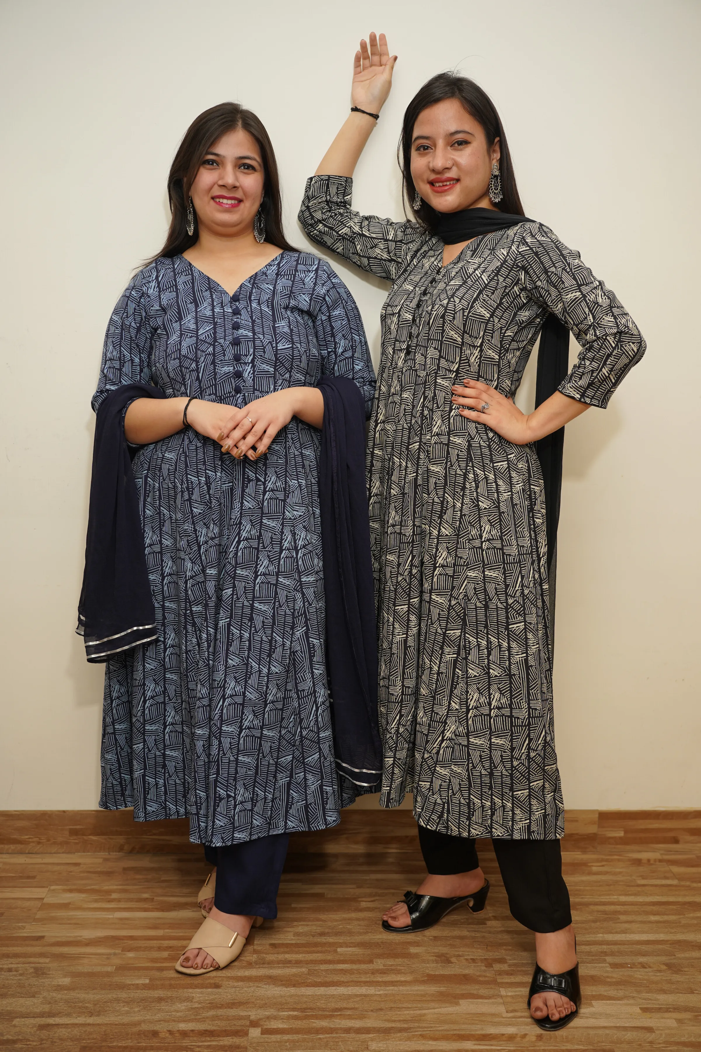 Deep Indigo Rayon Anarkali Set