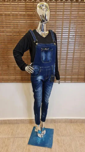 Denim Rompers with adjustable straps