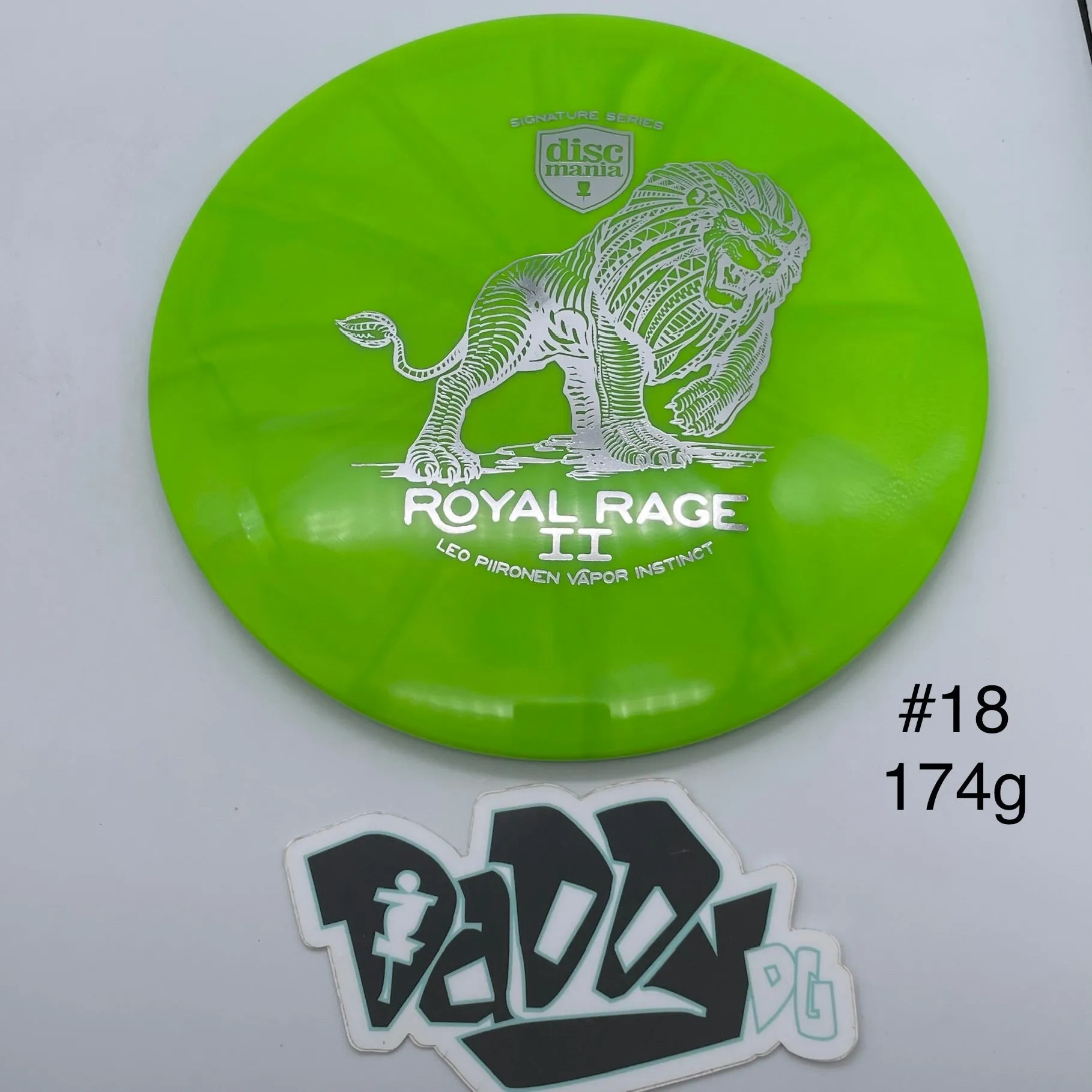 Discmania Royal Rage 2 - Leo Piironen Tour Signature Lux Vapor Instinct