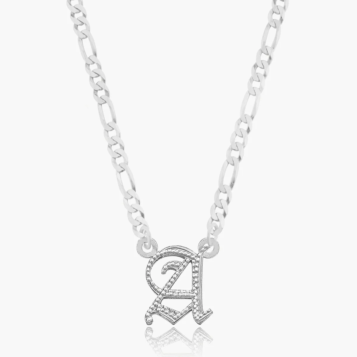 Double Plated Gothic Initial Necklace