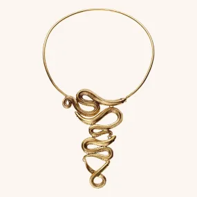 Eel Bibb Necklace on Wire Collar