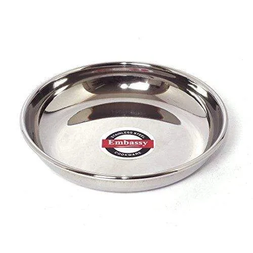 Embassy Dipping Plate, Size 0, 9.8 cms (Pack of 6, Stainless Steel)