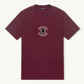 EMBROIDERED SHIELD T-SHIRT MAHOGANY