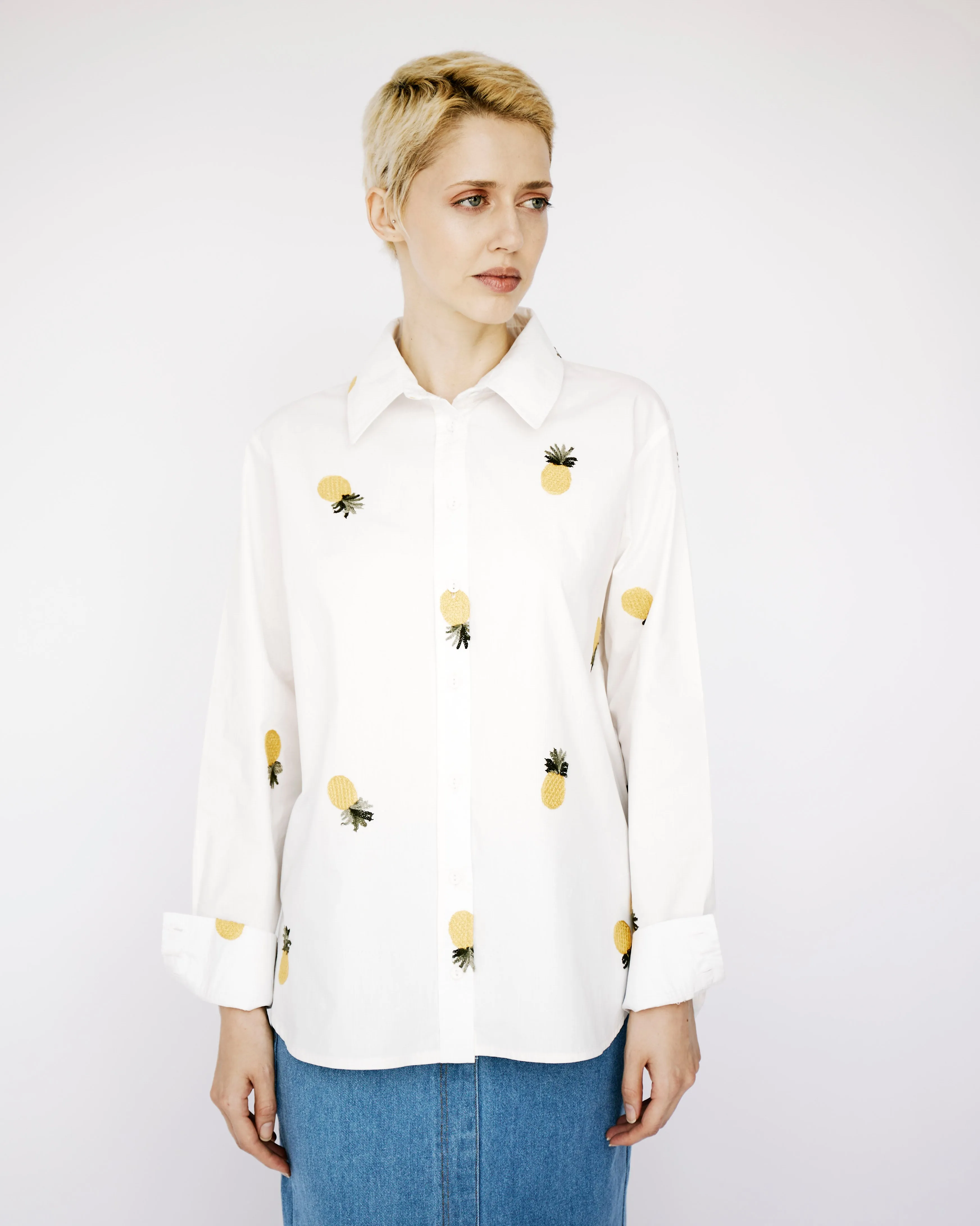 Embroidered Shirt in pineapple