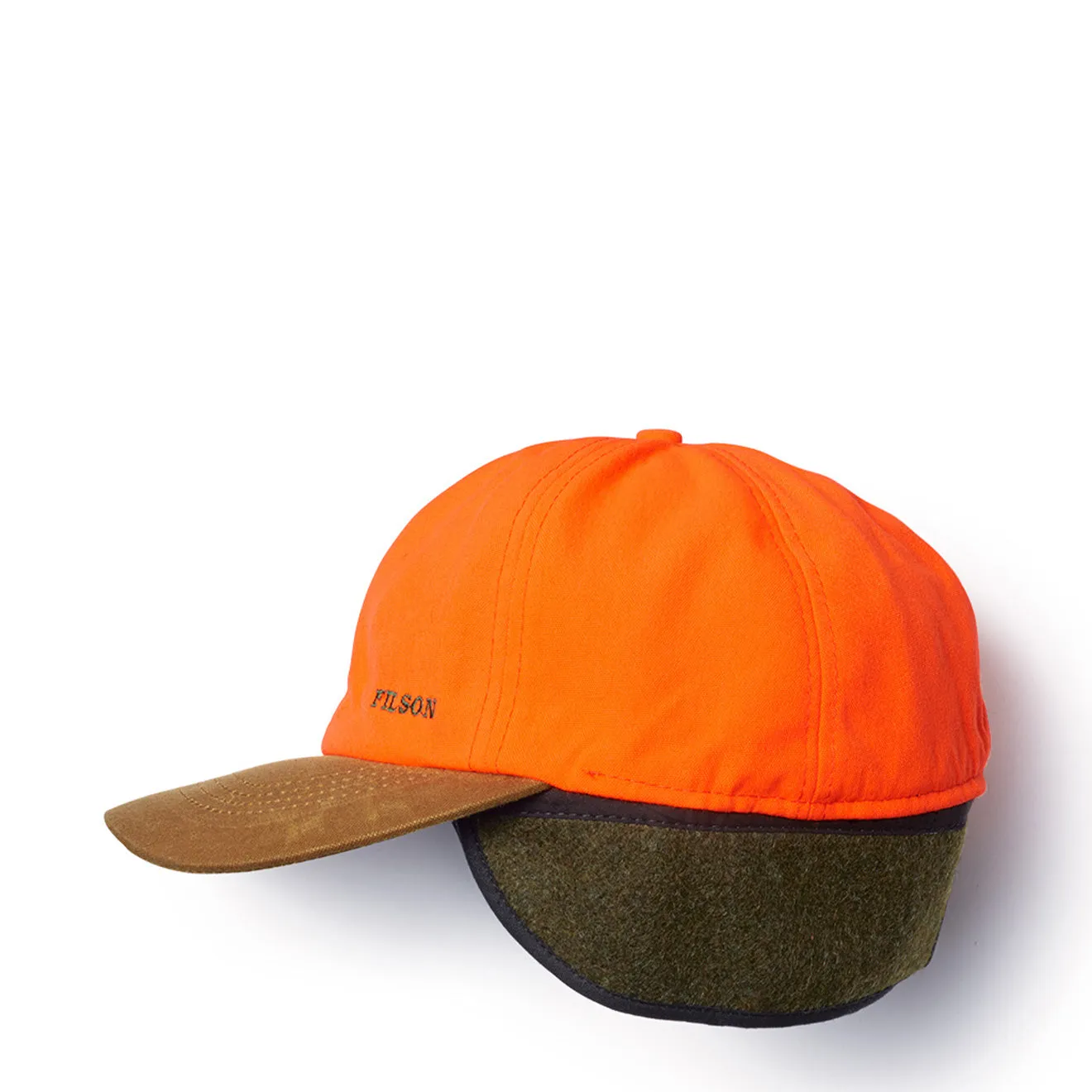 Filson Insulated Blaze / Tin Cloth Cap Desert Tan / Blaze Orange